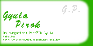 gyula pirok business card